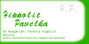 hippolit pavelka business card